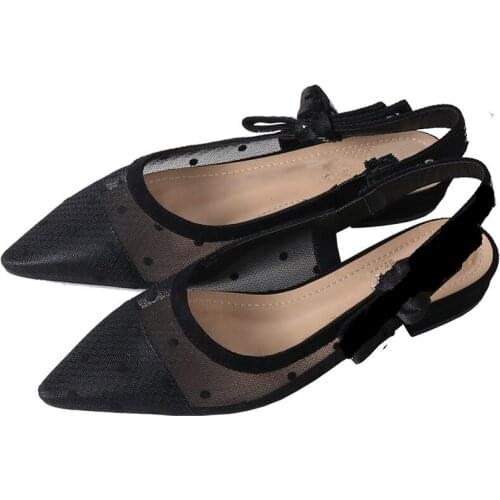 Sandals Women Brand Design 2021 New Sweet Shoes Female Pointed Toe Sandals Ladies Back Strap Slingback Zapatillas Mujer