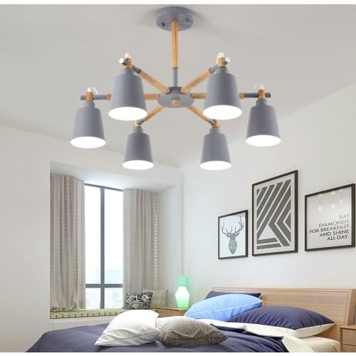Modern Macaron LED Chandelier for Living Room Bedroom Kitchen Simple Atmosphere Indoor Lighting Decoration Ceiling Lamps