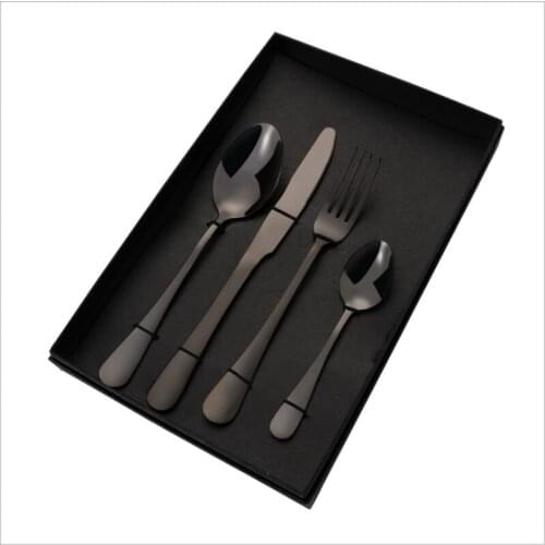 Stainless steel tableware steak knife fork spoon 4-piece gift box set creative activity gift