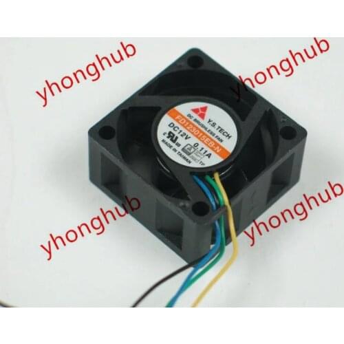 Y.S TECH FD123015EB-N DC 12V 0.11A 30x30x15mm 4-wire Server Cooling Fan