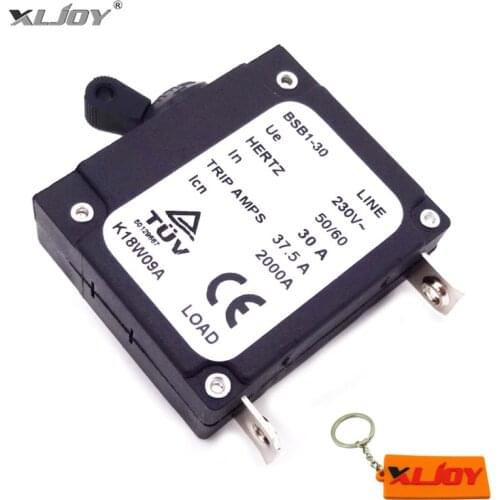 XLJOY BSB1-30 In 30A 30 AMP 230V Generator Circuit Breaker 37.5A Trip Amps 230V 2000A 50-60 Hertz