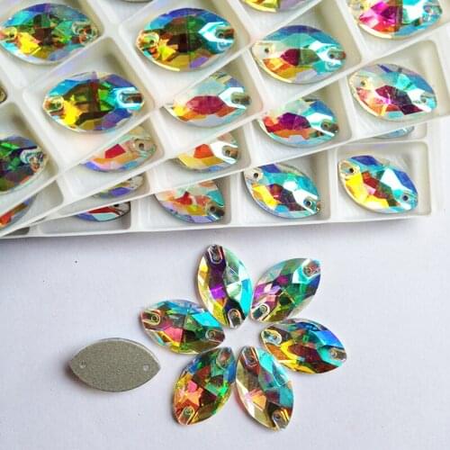 High Quality Crystal Strass Crystal AB Sew on Rhinestones Appliques For Wedding Dresses