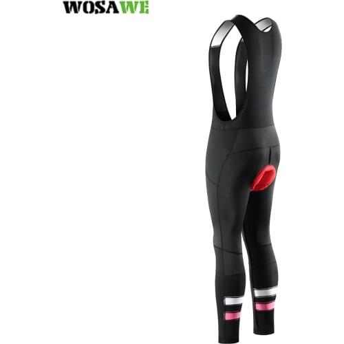 WOSAWE Cycling Bib Pants Men Bike Bibs Shorts 3D Sponge Pad Shockproof Colorful Belt Cycling MTB Road Shorts