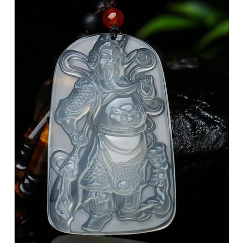 Fine jewelry handmade jewelry natural ice white chalcedony Buddha pieces bare stone original accessories jade Buddha a pack