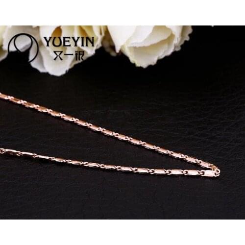 Yellow Gold color necklace for Women Colar Feminina Bridal wedding Jewelry Factory Price Collier de la femme minimalistic