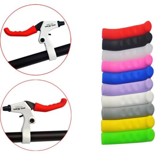1 Pair Multicolor Mountain Bike Bicycle Brake Lever Non-slip Cover Silicone Brake Lever Protective Cover
