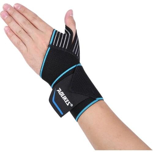 1pcs Wrist Support Adjustable Polyester Nylon Wrap Bandage Belt Hand Strap Protector Gym Fitness Strength Training Sportwear
