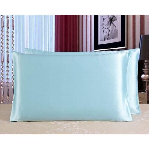 10 16m/m silk pillowcase 100% pure silk satin charmeuse fabric double side 20*30 inch standard queen size 51cm*76cm