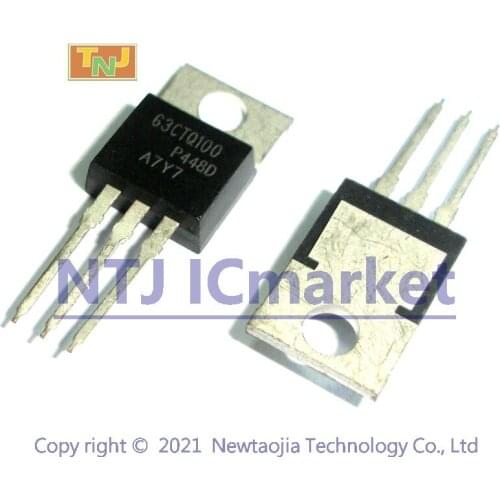 10 PCS 63CTQ100 TO-220 63CTQ 100 Schottky Rectifier, 2 x 30 A