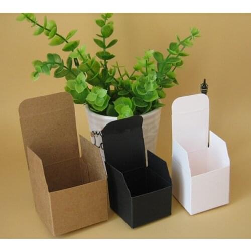 100pcs/lot Blank White Black Kraft Paper Box For Face Cream Cosmetic Jar Jewelry Storage Gift Boxes valve tubes Packaging