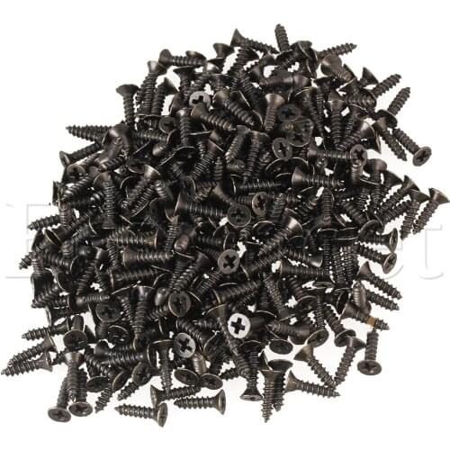 10x2.5mm 100g Iron Material Cross Recessed Countersunk Flat Head Screws Bronze