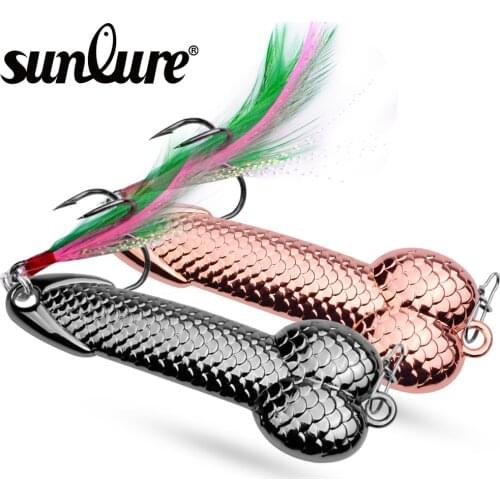 2019 1PC Spoon Baits Fishing Tackle 3g-7g-11g-15g-21g-28g-36g Gun Color / Rose-gold Metal Spinnerbait with Hook Hard Lures New