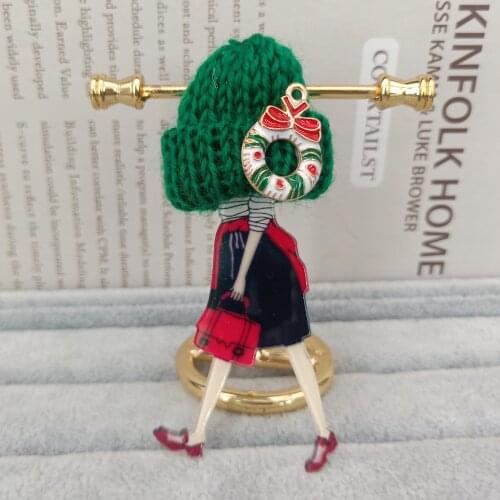 2020 New Acrylic Badges Fashion Brooches for Woman Wool Hat Sunglasses Brooch Pins Girl Xmas Gifts Clothing Jewelry Accessories