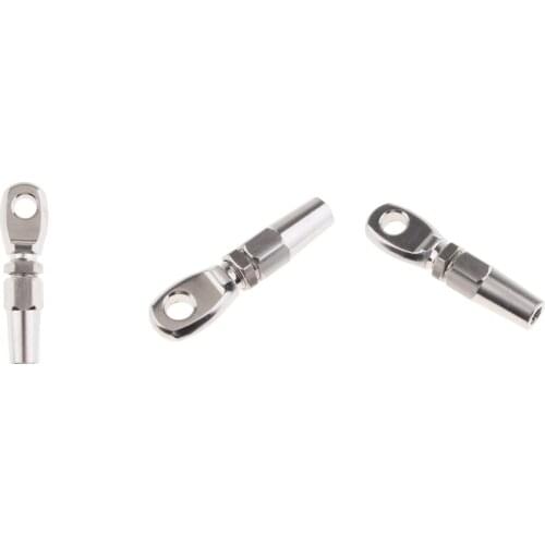 3PCS 6mm Stainless Steel Wire Rope Swageless Eye Terminal End Compression