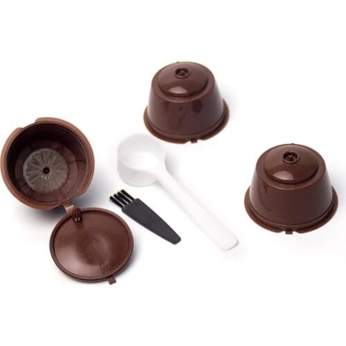 3pcs Reusable Coffee Capsule Filter Cup Dolce Gusto Refillable Filters Basket Pod Cafe Capsules dolce gusto refill coffee filter