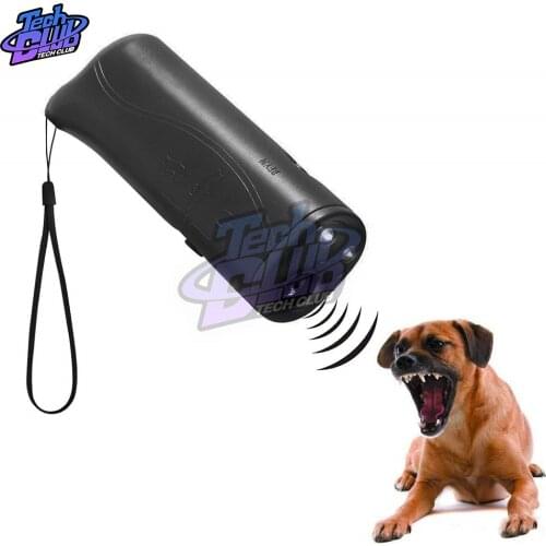 3 in 1 Dog Anti Barking Device Ultrasonic Dog Repeller Stop Bark Control Training Supplies With LED Flashlight
