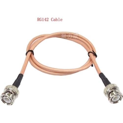 5PCS/Lot BNC-J To BNC-J Adapter Plug Connector RF Coaxial Extension Pigtail Cable Double-Shielding Silver-plated RG142