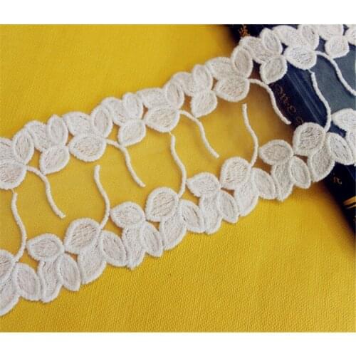 5 yards / bag leaves DIY bud silk screen embroidery lace clothing accessories width 10 cm free shipping SS139