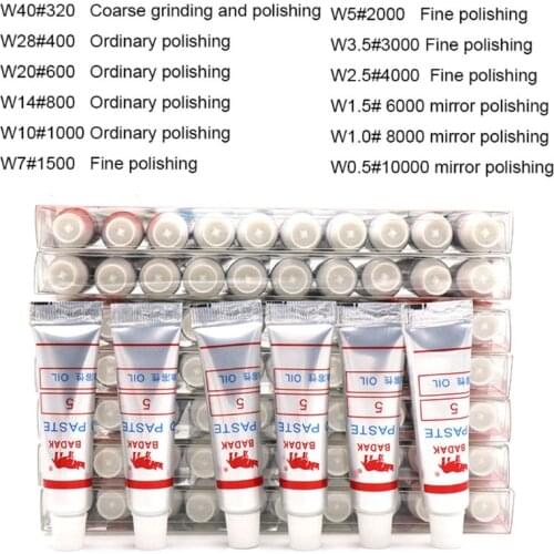 12pcs Diamond Polishing Lapping Paste Compound Syringes W0.5 ~40 Micron Abrasive Dropshipping