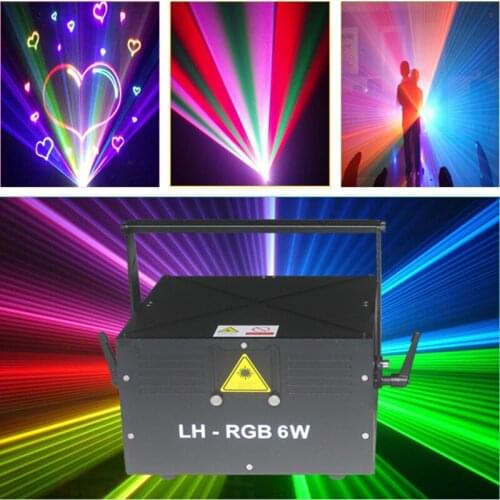 Free Shipping 6W ILDA+DMX512 Mini RGB Full Color Laser Stage Lighting Scanner KTV DJ Dancing Projector