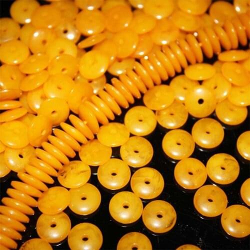 100pcs/lot Pretty Ambered Color Round Spacer Accessories 6mm 8mm 10mm 12mm Wholesale Loose Charm Beads DIY Jewelry Making
