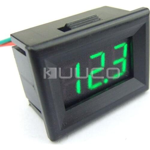 DC Voltage Gauge 0.36" DC 0-30.0V Green LED Digital Voltmeter Ultra Small DC Volts Test Meter