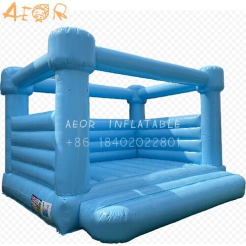 Baby sky blue wedding commercial outdoor large hot sale cheapest white inflatable bounce house