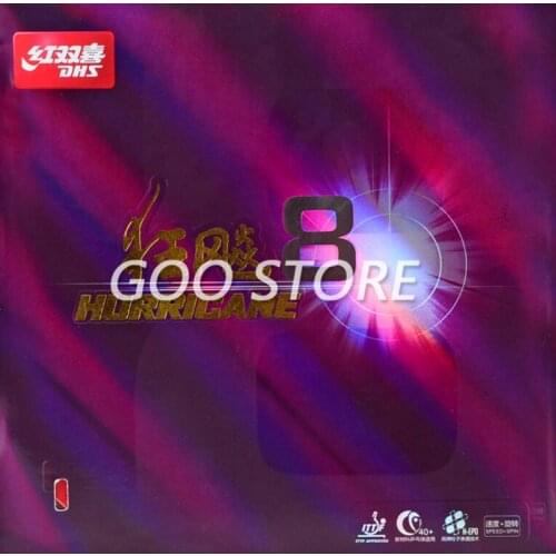 DHS Hurricane 8 Table Tennis Rubber Hurricane 3 DHS Hurricane-8 H3 Pips-In Original DHS H8 Ping Pong Sponge