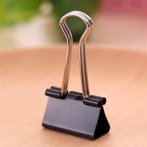 DL Office supplies stationery black swallowtail clamp financial bill clip metal power thresher purse wholesale Exquisite