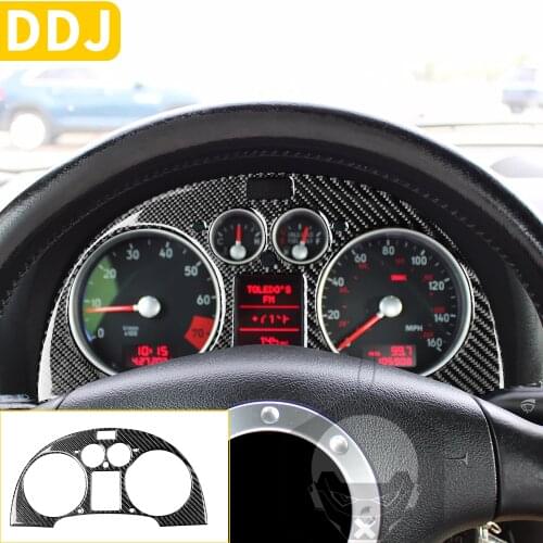 For Audi TT MK1 8N 2001 2002 2003 2004 2005 2006 Interior Car Speedometer Panel Carbon Fiber Cover Instrument Pointer Sticker