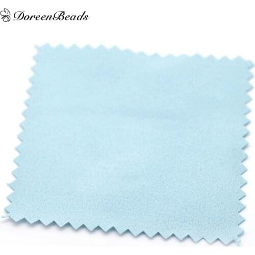 DoreenBeads 10 PCs Silver Jewelry Cleaning Cleaner Polishing Cloth Jewelry Making tools 82x82mm (B04609)