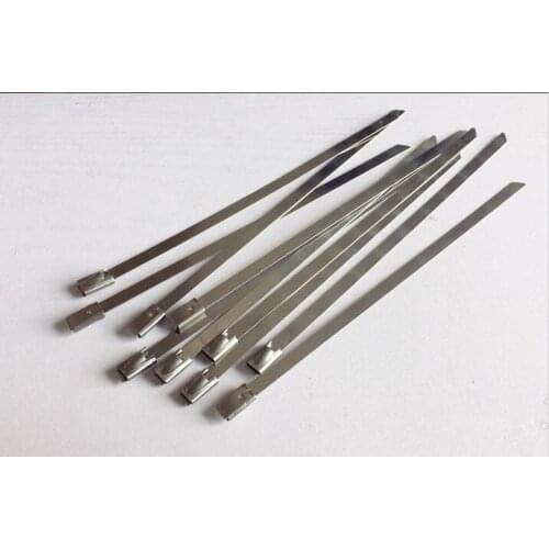 10pcs 4.6mm 4.6*100/150/200/250/300/350/400/450/500mm self-locking 304 Stainless steel cable ties metal cable tie