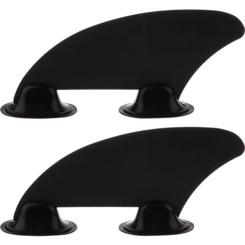 2Pcs Black Inflatable Kayak Surfing Rudder Tracking Fin for Boat Canoe Paddle Board