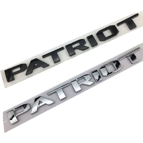 Front Trunk Side Emblem Modification For Jeep Patriot Emblem Badge Nameplate Rear Boot Trunk Car Sticker Car Goods Accessories