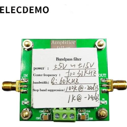 Bandpass Filter Module 8th Order Filter Center Frequency 31KHz Bandwidth 60KHz Stopband Suppression