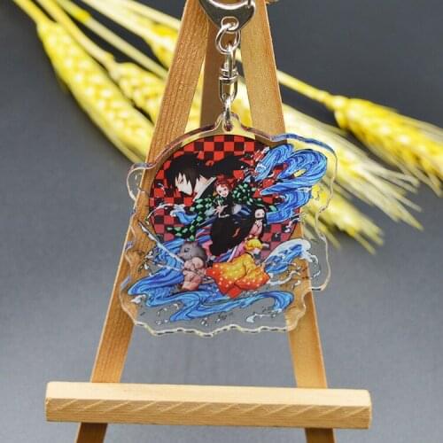 [MYKPOP]DEMON SLAYER Keyring Action Figure Pendants Decoration for Keys Bags Amine Fans SC20082918