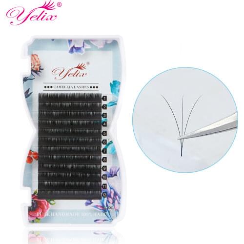 Yelix 3d-6D Camellia Lashes False Volume Eyelashes Fan Eyelash Extension Mink Eyelashes Fast Blossom Individual Fake Lash Makeup