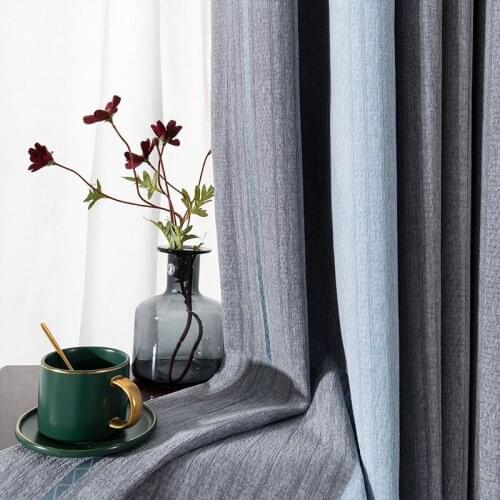 New Modern High-end Simple Curtains Thick Chenille Cashmere Seamless Stitching High Shading Curtains for Living Room Bedroom