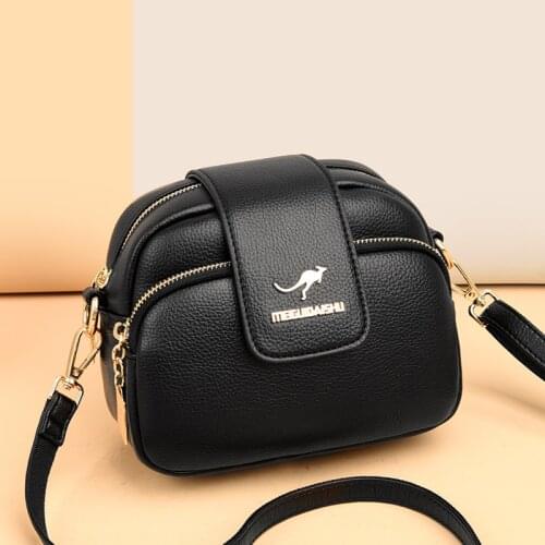 New Flip Messenger Bags Womens Luxury Pu Leather Crossbody Bag Casual Small Square Bag Lady Simple Solid Color Shoulder Handbag