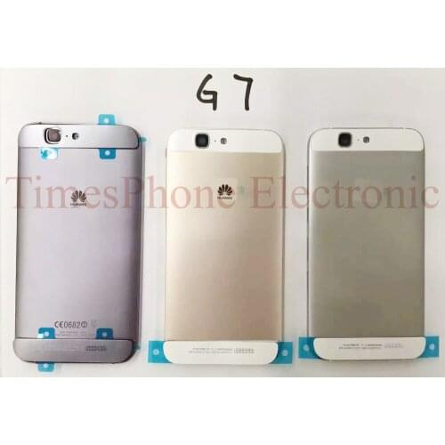 Original Rear Door Battery Housing Cover For Huawei Ascend G7 Back Case With Camera Top Bottom Cover