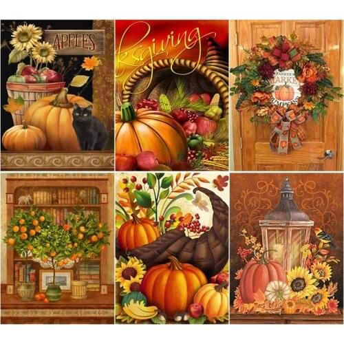 PDMDOG 3D Diamond Painting " Pumpkin Sunflower" DIY Full Rhinestones Drill Cross-stitch Kits Square Round Diamond Embroidery