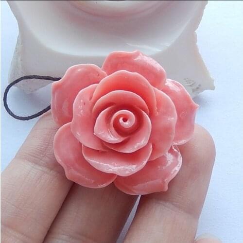 New Pink Conch Shell Carved Flowers Jewelry accessories fashion Pendant,34x32x13mm,6.6g