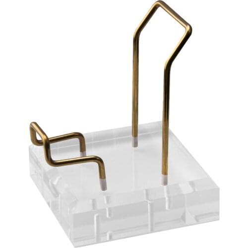 Transparent Acrylic Metal Arm Rocks Mineral Rough Display Stand Stones Crystals Holder Home Decor Accessories Supplies amicably