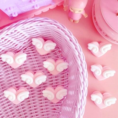 10pcs Love Wings Pink Clip Photo Craft DIY Decoration Notes Letter Paper Clip Office School Student Supplies