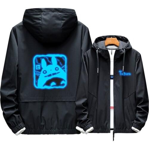 Tonari No Totoro Cosplay Role Mei Hot Sale Hoodie Printed Zipper Noctilucent New Fashion Casual Cotton Winter Warm Jacket