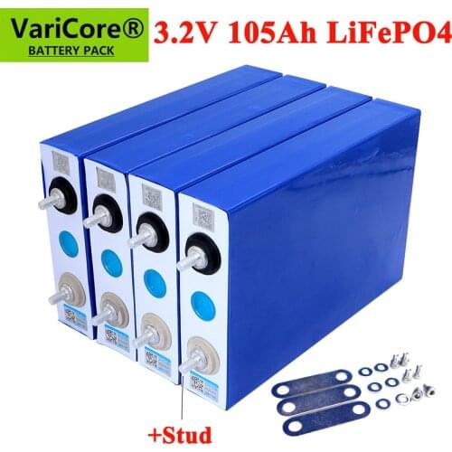 VariCore 3.2V 105Ah LiFePO4 battery pack Lithium iron phospha DIY 12V 24V RV Motorcycle Electric Car Solar Inverter Batteries