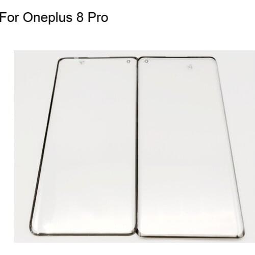 High quality For Oneplus 8 Pro Front Outer Glass Lens Touch Screen Outer Glass without Flex cable For One plus 8 Pro 1+ 8Pro