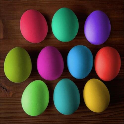 XIDAJIE 9Pcs Wood Easter Craft Fake Eggs, Wooden Fake Eggs For Crafts And Easter
