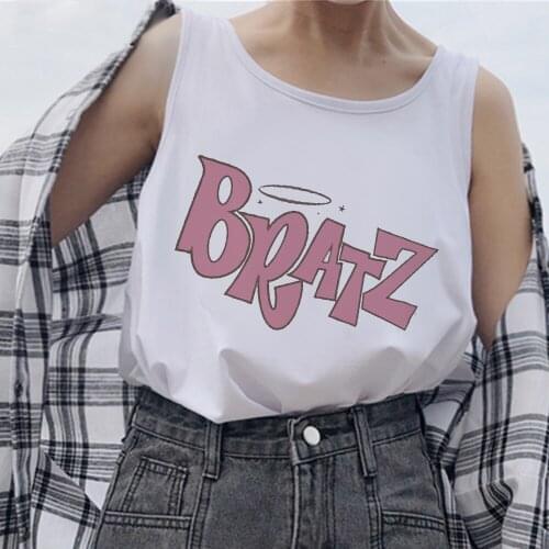 2021 Summer Womens Crop Top Sexy Elastic Cotton Camis Sleeveless Tank Tops Bratz Oversized Streetwear Aesthetic Y2k Corset