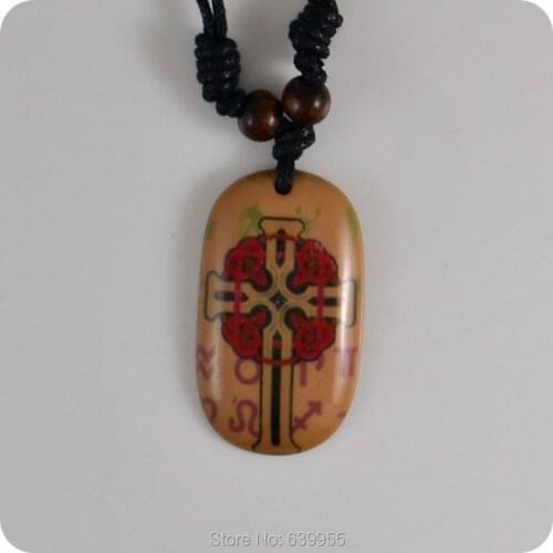 01 Cross resin Pendant Necklace Amulet Lucky Gift Tribal Fashion Jewelry